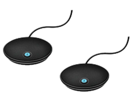 Logitech GROUP Expansion Microphones, 2 Expansion Microphones, Add-on Mics for Larger Groups, Plug & Play